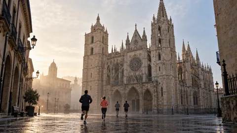Recreación editorial fotorrealista de KROONA para 10 KM León Cuna del Parlamentarismo, inspirada en León