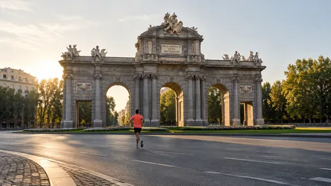 Recreación editorial fotorrealista de KROONA para Ibercaja Madrid Corre por Madrid, inspirada en Madrid