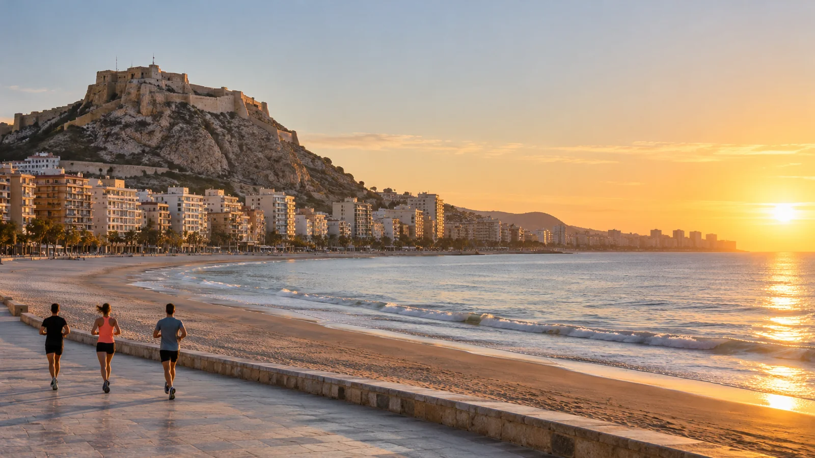 Recreación editorial fotorrealista de KROONA para Maratón Internacional Elche-Alicante, inspirada en Elche / Alicante