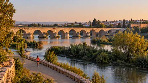 Recreación editorial fotorrealista de KROONA para Media Maratón Mérida Patrimonio de la Humanidad, inspirada en Mérida