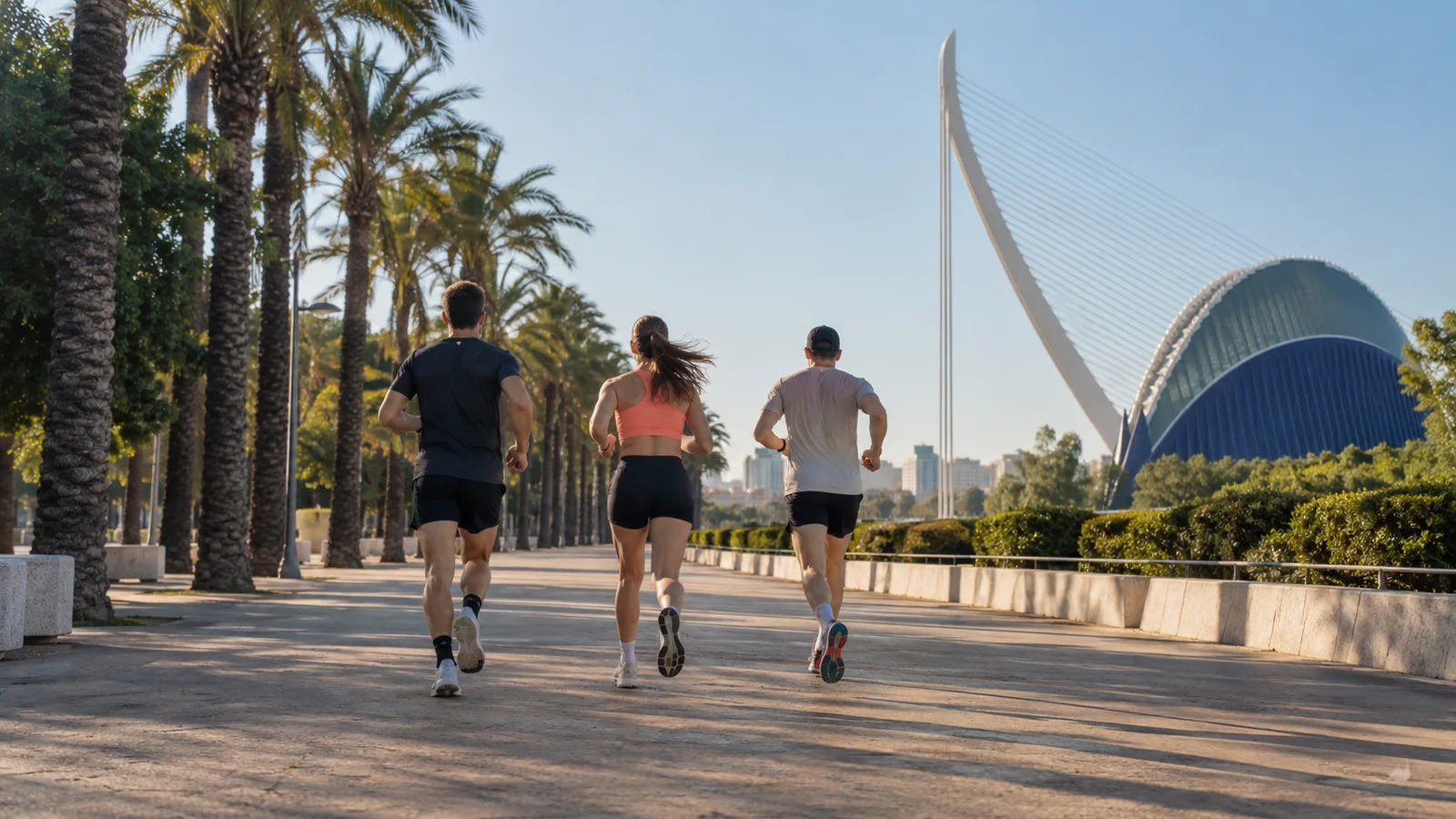 Recreación editorial fotorrealista de KROONA para Medio Maratón Valencia Trinidad Alfonso Zurich, inspirada en Valencia