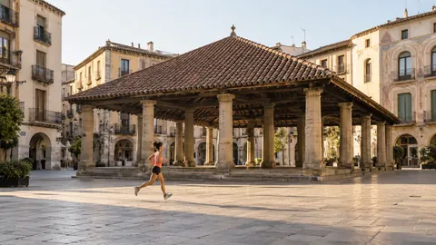 Recreación editorial fotorrealista de KROONA para Mitja Marató Internacional de Granollers, inspirada en Granollers