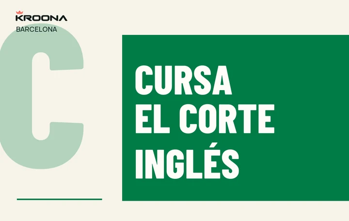 Diseño original de KROONA para Cursa El Corte Inglés, con los colores de la prueba y composición editorial propia