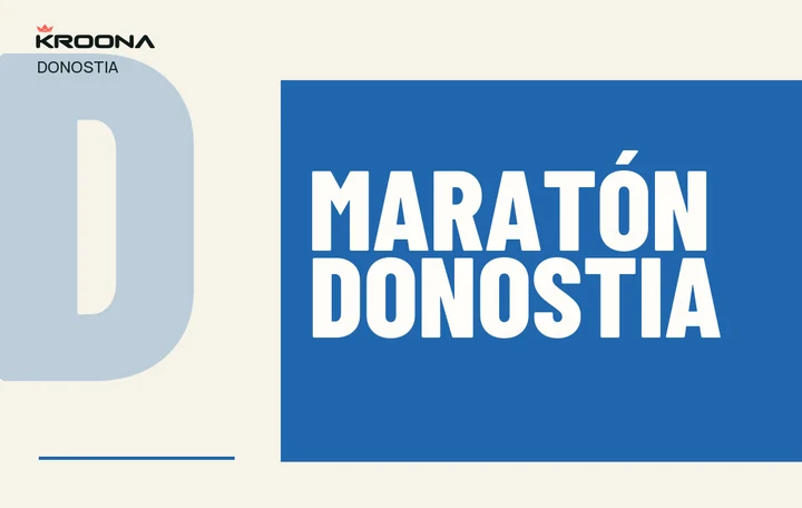 Diseño original de KROONA para Maratón Donostia, con los colores de la prueba y composición editorial propia